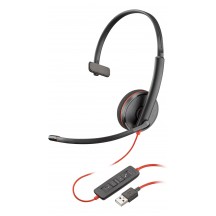 Casca HP Poly Blackwire 3210 Monaural USB-A Headset 80S01AA