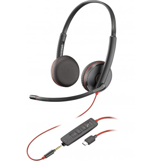 Casca HP Poly Blackwire C3225 Stereo USB-C Headset (Bulk) 80S04A6
