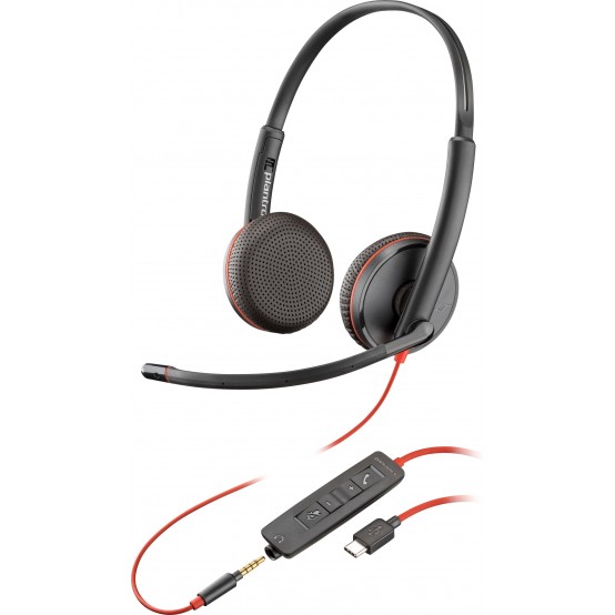 Casca HP Poly Blackwire C3225 Stereo USB-C Headset 80S04AA