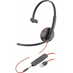 Casca HP Poly Blackwire 3215 Monaural USB-A Headset 80S06AA