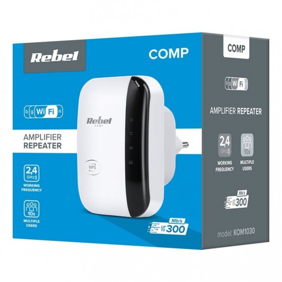 Access point Rebel RANGE EXTENDER REPEATER 300MBPS REBEL KOM1030
