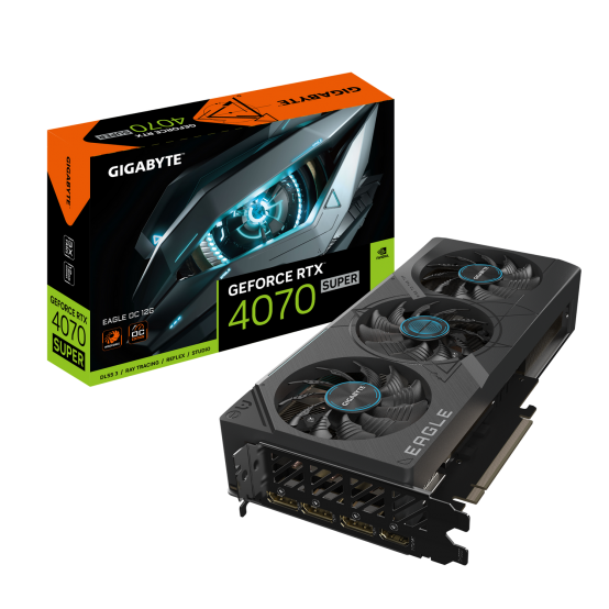 Placa video GigaByte GeForce RTX 4070 SUPER EAGLE OC 12G GV-N407SEAGLE OC-12GD