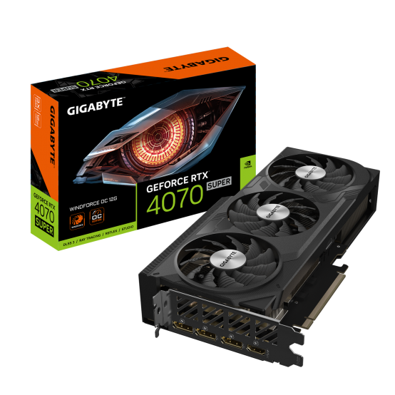 Placa video GigaByte GeForce RTX 4070 SUPER WINDFORCE OC 12G GV-N407SWF3OC-12GD