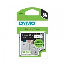 Hartie Dymo S0718060 D1 16959 Permanent Polyester Tape 12mm x 5,5m Black on White DY16959