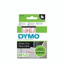 Hartie Dymo S0720550 D1 45015 Tape 12mm x 7m Red on White DY45015