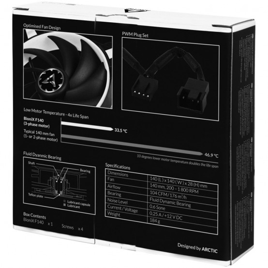 Ventilator Arctic BioniX F140 BioniX F140 White