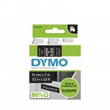 Hartie Dymo S0720610 D1 45021 Tape 12mm x 7m White on Black DY45021