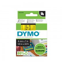 Hartie Dymo S0720790 D1 43618 Tape 6mm x 7m Black on Yellow DY43618