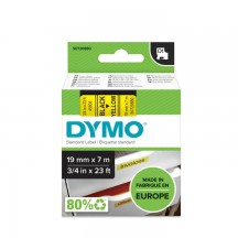 Hartie Dymo S0720880 D1 45808 Tape 19mm x 7m Black on Yellow DY45808