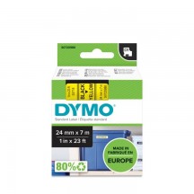 Hartie Dymo S0720980 D1 53718 Tape 24mm x 7m Black on Yellow DY53718
