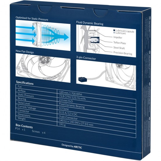 Ventilator Arctic P14 P14 black-black