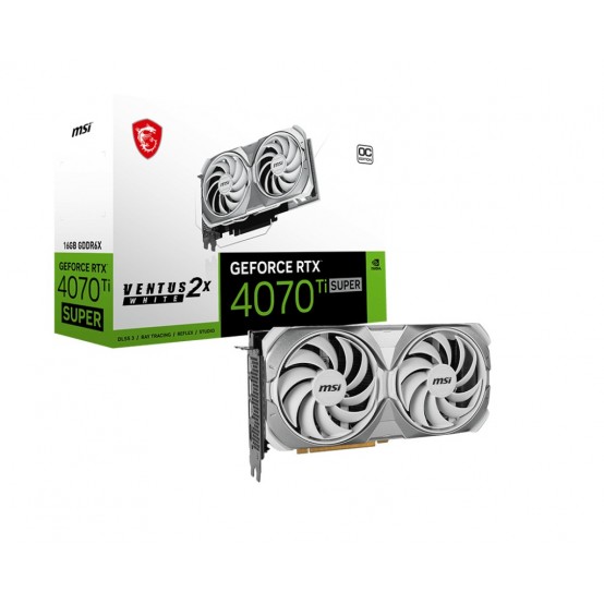 Placa video MSI GeForce RTX 4070 Ti SUPER 16G VENTUS 2X WHITE OC V513-629R