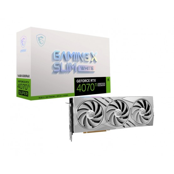 Placa video MSI GeForce RTX 4070 Ti SUPER 16G GAMING X SLIM WHITE V513-626R