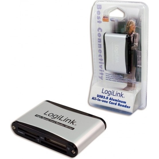 Card reader LogiLink Cardreader USB 2.0 extern Alu CR0001B