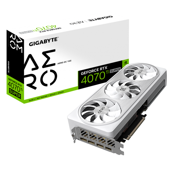 Placa video GigaByte GeForce RTX 4070 Ti SUPER AERO OC 16G GV-N407TSAERO OC-16GD