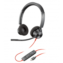 Casca HP Poly Blackwire 3220 Stereo USB-C Headset +USB-C/A Adapter 8X228AA