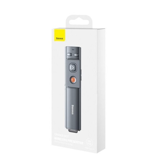 Presenter Baseus Orange Dot Wireless Presenter (Red Laser) (Charging) Grey WKCD000013