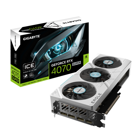 Placa video GigaByte GeForce RTX 4070 SUPER EAGLE OC ICE 12G GV-N407SEAGLEOC ICE-12GD