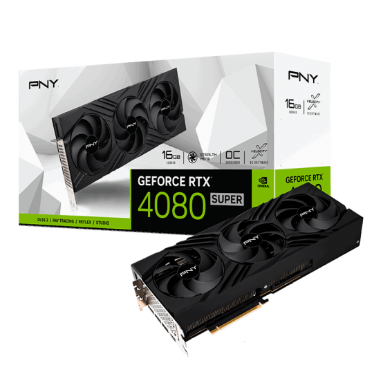 Placa video PNY GeForce RTX 4080 SUPER 16GB VERTO Overclocked Triple Fan DLSS 3 VCG4080S16TFXPB1-O
