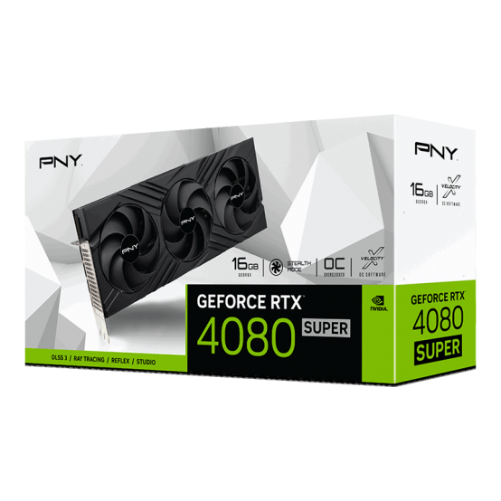 Placa video PNY GeForce RTX 4080 SUPER 16GB VERTO Overclocked Triple Fan DLSS 3 VCG4080S16TFXPB1-O