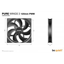 Ventilator be quiet! Pure Wings 3 120mm PWM BL105