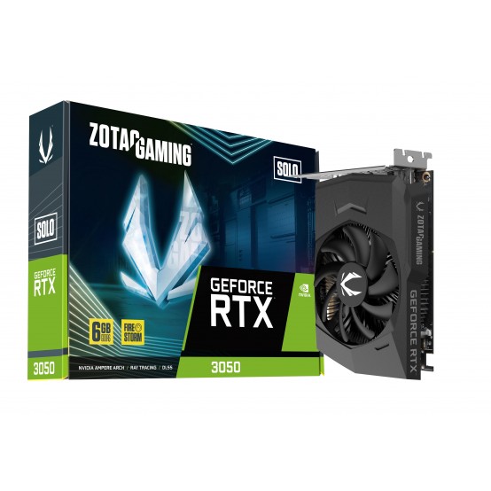 Placa video Zotac GeForce RTX 3050 6GB GDDR6 Solo ZT-A30510G-10L