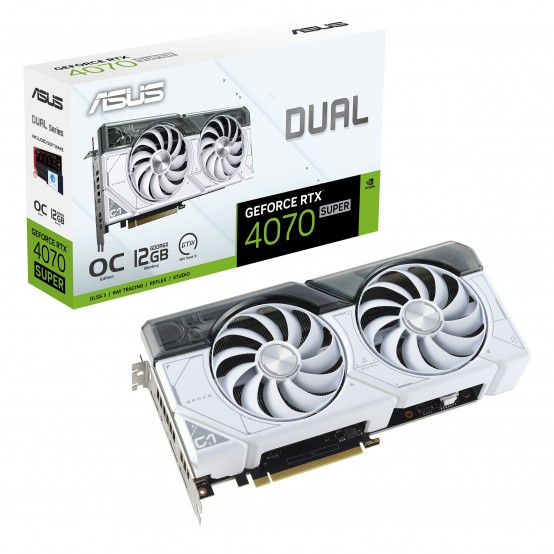 Placa video ASUS DUAL-RTX4070S-O12G-WHITE 90YV0K84-M0NA00