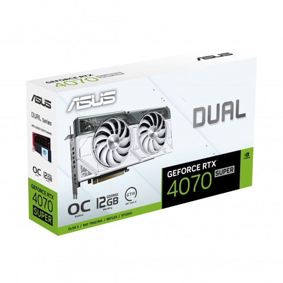 Placa video ASUS DUAL-RTX4070S-O12G-WHITE 90YV0K84-M0NA00
