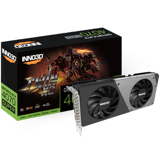 Placa video Inno3D GeForce RTX 4070 Super Twin X2 N407S2-126X-186162N