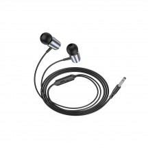 Casca Hoco Wired Earphones - Jack 3.5mm with Microphone, 1.2m - Metal Gray M108
