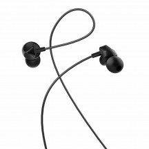 Casca Hoco Wired Earphones - Universal Hi-Fi Stereo Sound with Jack 3.5mm and Microphone, 1.2m - Black M60