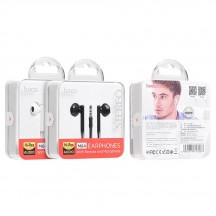 Casca Hoco Wired Earphones Melodious - Universal Hi-Fi Sound with Jack 3.5mm, Remote Control and Microphone, 1.2m - White M64