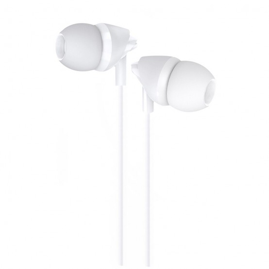 Casca USAMS Wired Earphones Plastic EP-39 - In-ear, Jack 3.5mm, Microphone, 1.2m - White US-SJ387