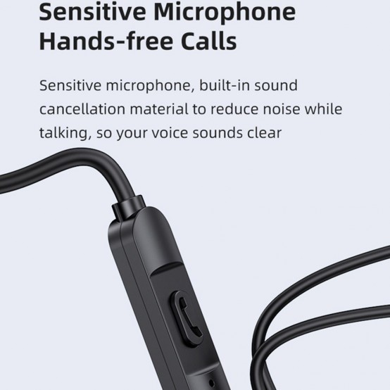 Casca USAMS Wired Earphones EP-47 - Jack 3.5mm with Microphone, 1.2m - White US-SJ594