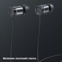 Casca USAMS Wired Earphones EP-46 Mini - Type-C with Microphone, 1.2m - Black HSEP4603