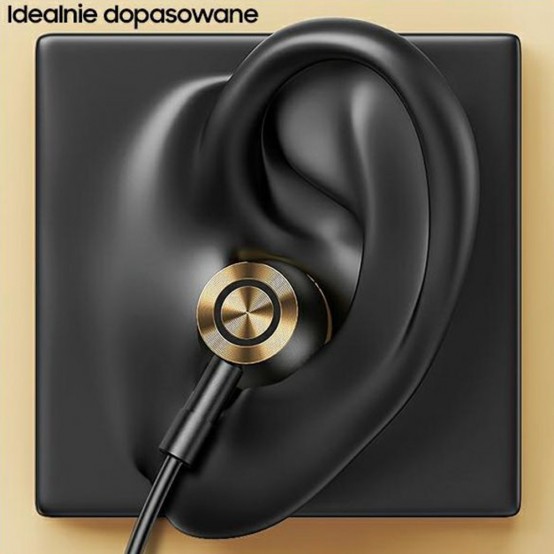 Casca USAMS Wired Earphones EP-43 - In-ear, Type-C, Microphone, 1.2m - Dark Green HSEP4302