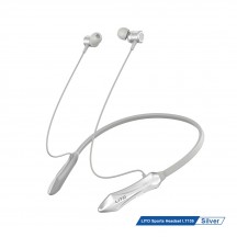 Casca Lito Bluetooth Earphones - Wireless Neckband Earbuds for Sport, with Microphone, Bluetooth V5.3, 160mAh - Silver LT-V135