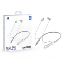 Casca Lito Bluetooth Earphones - Wireless Neckband Earbuds for Sport, with Microphone, Bluetooth V5.3, 160mAh - Silver LT-V135