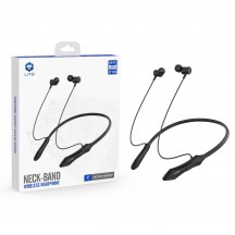 Casca Lito Bluetooth Earphones - Wireless Neckband Earbuds for Sport, with Microphone, Bluetooth V5.3, 160mAh - Black LT-V135