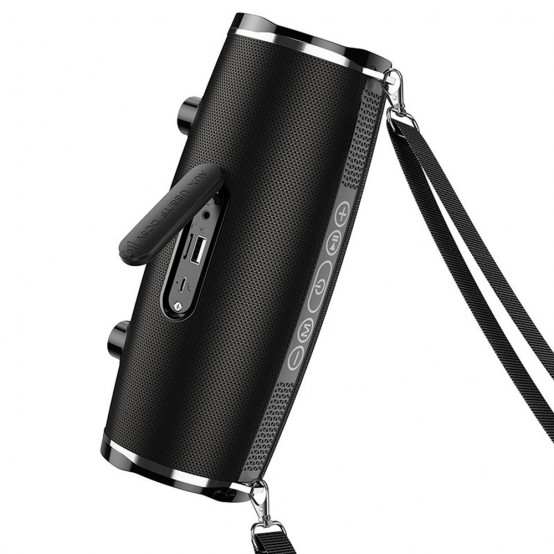 Boxe Hoco Wireless Speaker Desire Song  - with Shoulder Strap, TWS, Bluetooth 5.0 - Black BS40