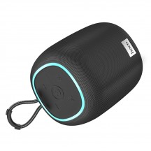 Boxe Hoco Wireless Speaker Link  - Bluetooth 5.2, FM, TF Card, USB, AUX, TWS, with RGB Lights - Linen Grey HC14