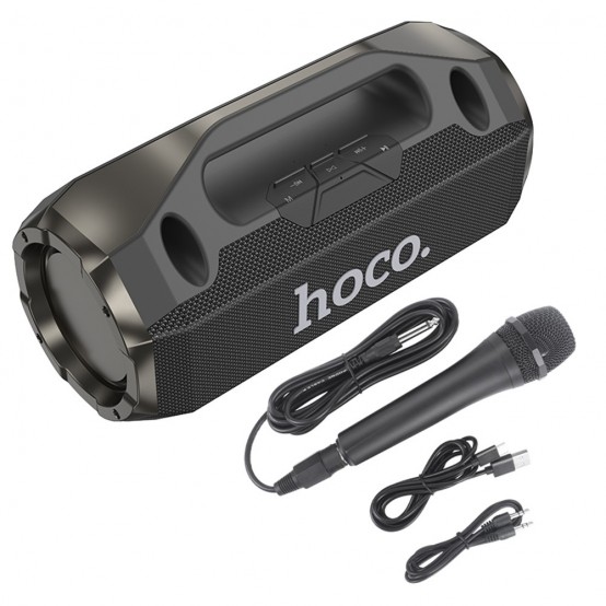Boxe Hoco Wireless Speaker Rick Sports  - Portable, Bluetooth 5.3, TF, USB, AUX, FM, RGB Lights, 10W - Black HA3