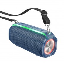 Boxe Hoco Wireless Speaker Rick Sports  - with Shoulder Strap, Bluetooth 5.3, TF, USB, AUX, FM, RGB Lights, 10W - Blue HC23