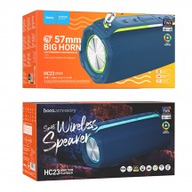Boxe Hoco Wireless Speaker Rick Sports  - with Shoulder Strap, Bluetooth 5.3, TF, USB, AUX, FM, RGB Lights, 10W - Blue HC23