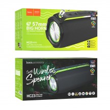 Boxe Hoco Wireless Speaker Rick Sports  - with Shoulder Strap, Bluetooth 5.3, TF, USB, AUX, FM, RGB Lights, 10W - Black HC23