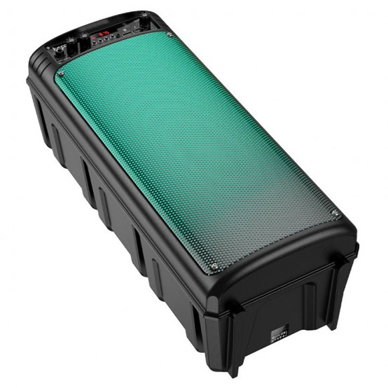 Boxe Hoco Wireless Speaker Billowing  - Bluetooth 5.0, TWS, FM, USB, TF Card, AUX, with Mic and RGB Lights - Black BS52