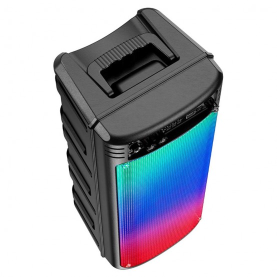 Boxe Hoco Wireless Speaker Billowing  - Bluetooth 5.0, TWS, FM, USB, TF Card, AUX, with Mic and RGB Lights - Black BS52