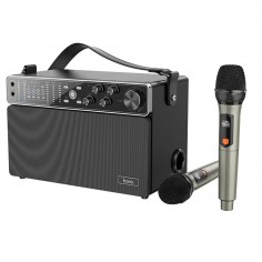 Boxe Hoco Wireless Speaker Chanter  - Bluetooth 5.0, TF Card, U Disk, AUX, with Double Mic, 120W, 4000mAh - Black BS50
