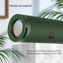 Boxe Hoco Wireless Speaker Dazzling pulse  - with Ambient Light, Bluetooth 5.1, 10W - Grey HC9