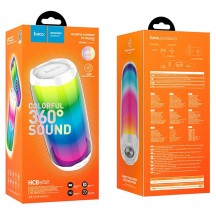 Boxe Hoco Wireless Speaker Pulsating  - with LED Light, Bluetooth 5.0, 10W - White HC8